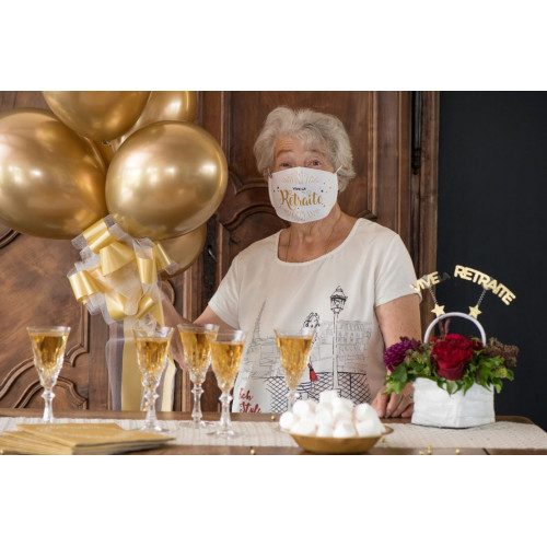 MASQUE LAVABLE VIVE LA RETRAITE