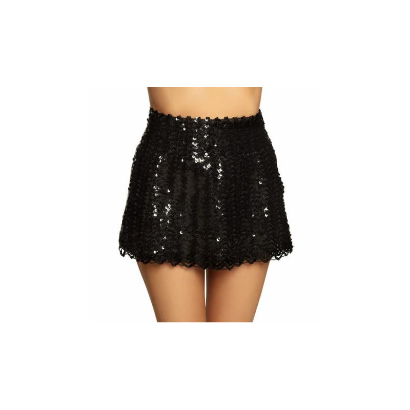 MINI JUPE SEQUINS NOIR