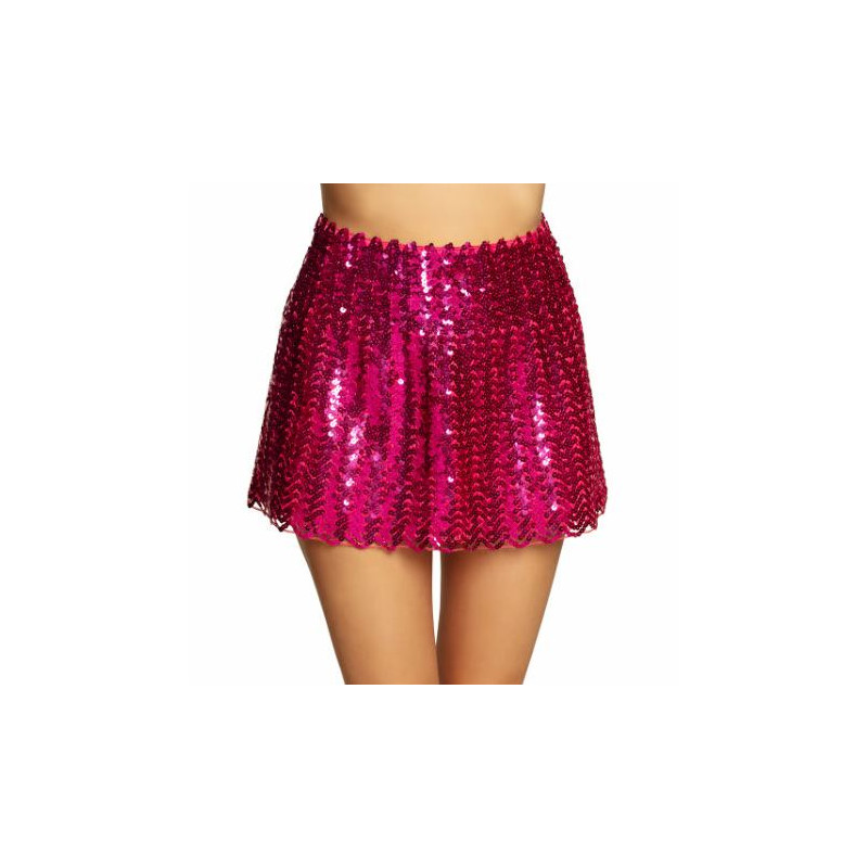 MINI JUPE SEQUINS FUCHSIA