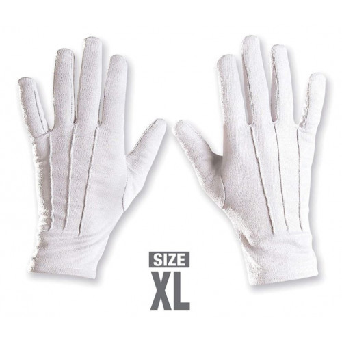 PAIRE DE GANTS BLANC XL