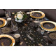 CHEMIN DE TABLE REVEILLON NOIR