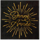 20 SERVIETTES BONNE ANNEE OR