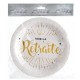 10 ASSIETTE BLANC RETRAITE OR