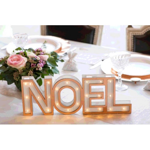 LETTRES NOEL LUMINEUSES BLANC