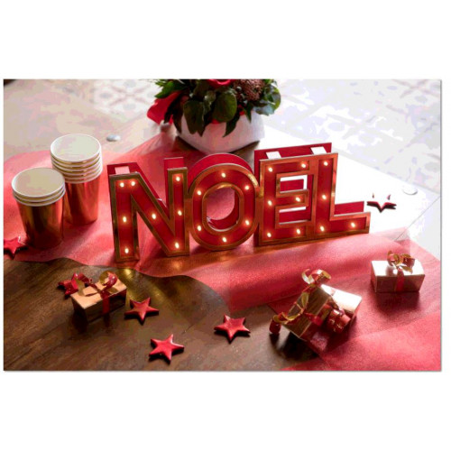 LETTRES NOEL LUMINEUSES ROUGE