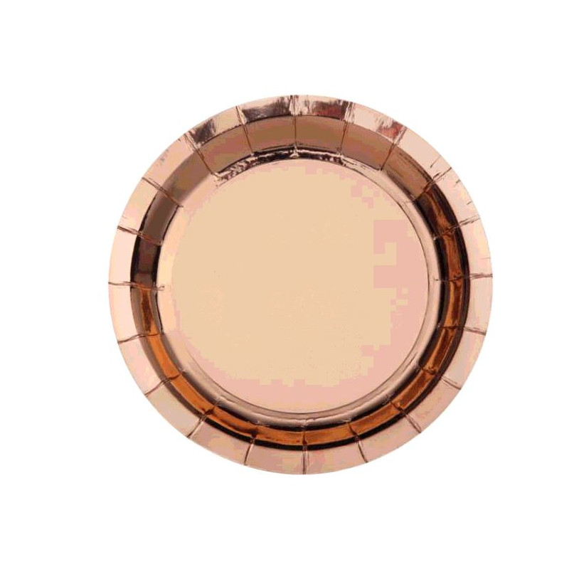 10 ASSIETTES ROSE GOLD DIAM 18CM