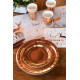 10 ASSIETTES ROSE GOLD DIAM 18CM