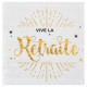 20 SERVIETTES RETRAITE BLC/OR
