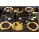 4 SET DE TABLE REVEILLON NOIR