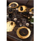 4 SET DE TABLE REVEILLON NOIR