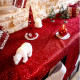 CHEMIN DE TABLE PAILLETTES ROUGE ETINCELLANT