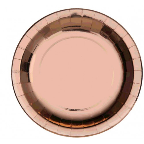 10 ASSIETTES ROSE GOLD DIAM 26CM