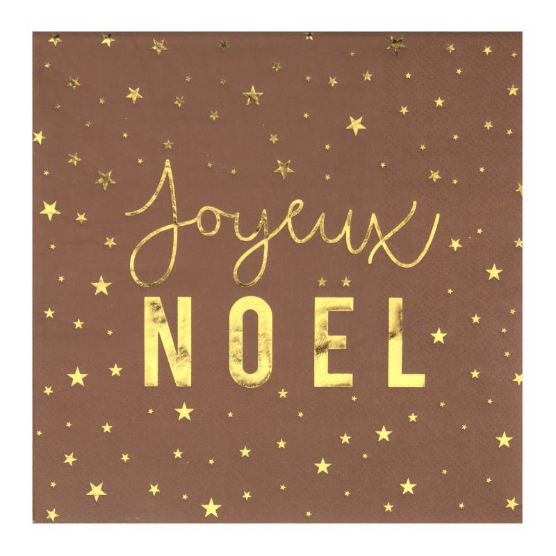 20 SERVIETTES JOYEUX NOËL KRAFT