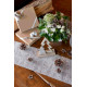 CHEMIN DE TABLE PAILLETTES ARGENTE