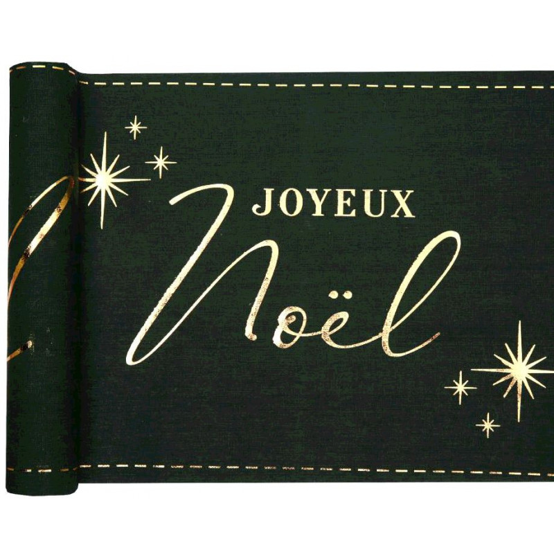 CHEMIN DE TABLE JOYEUX NOEL VERT