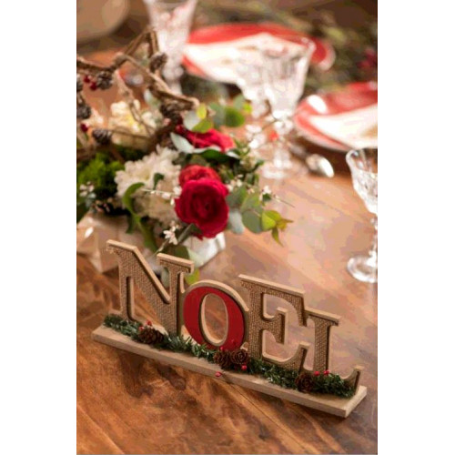 LETTRES NOËL TRADITIONNEL ROUGE