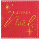 20 SERVIETTES JOYEUX NOEL ROUGE