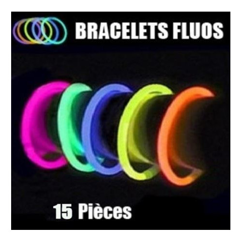 15 BRACELETS FLUO LUMINEUX