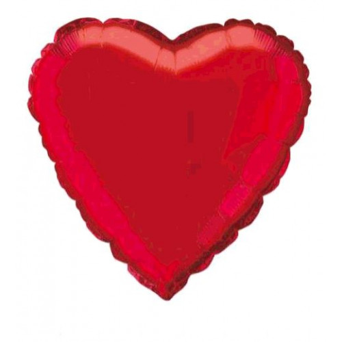 BALLON MYLAR COEUR ROUGE 45CM