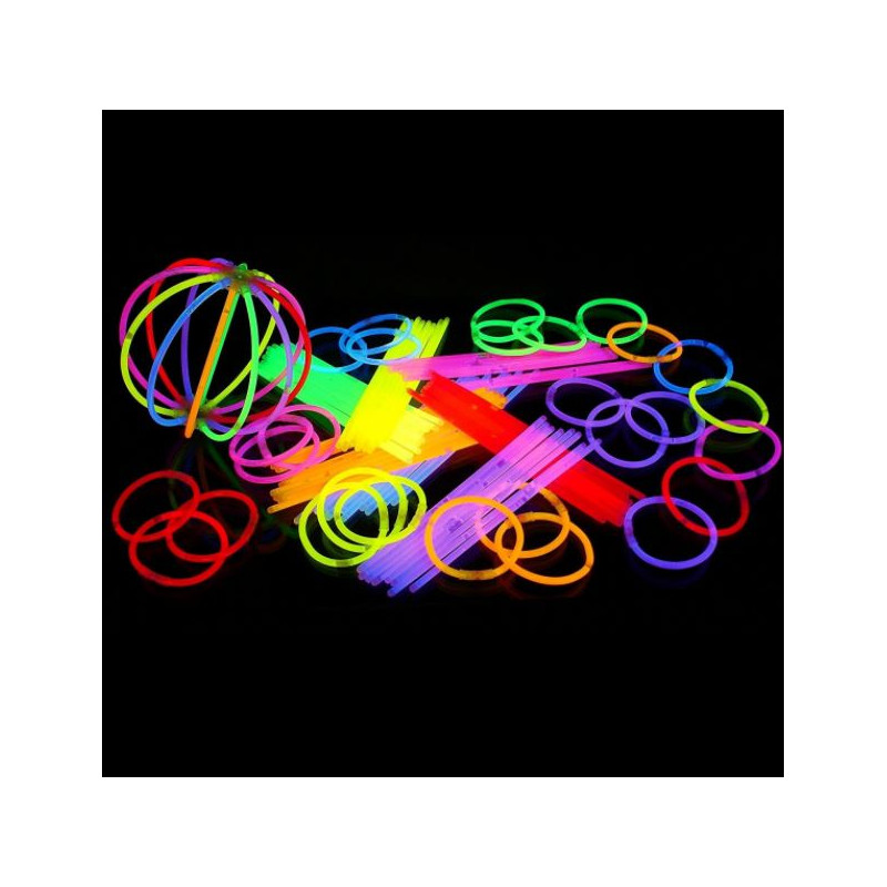 100 BRACELETS FLUO LUMINEUX