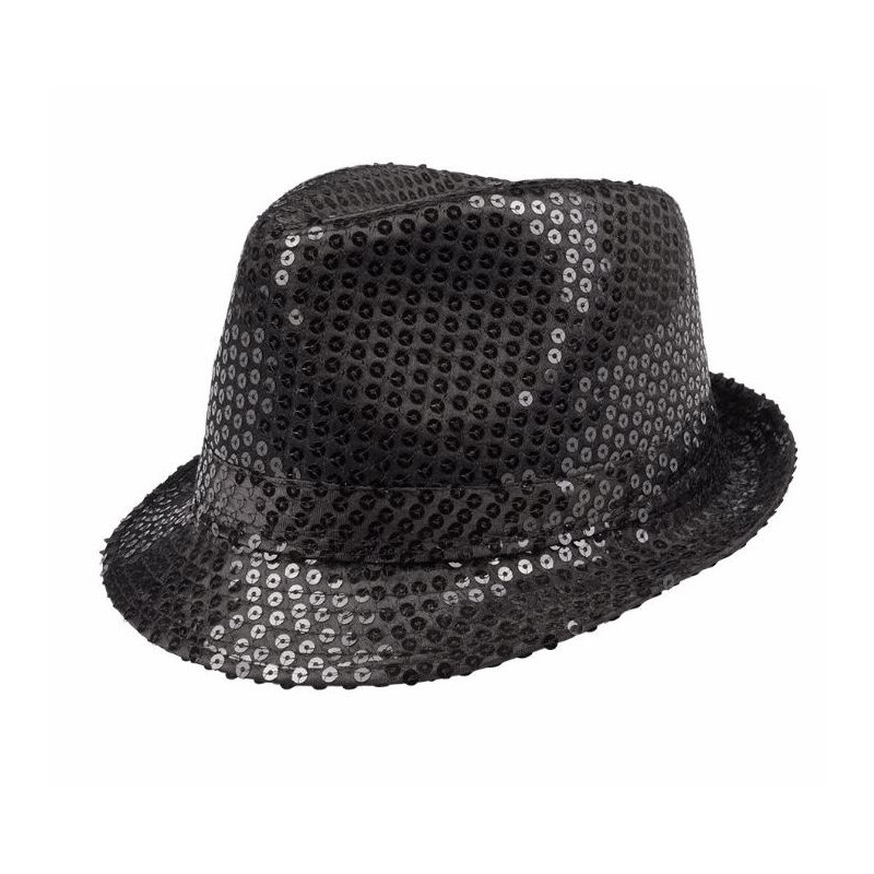 CHAPEAU SEQUIN POPSTAR NOIR