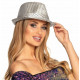 CHAPEAU SEQUIN POPSTAR ARGENT