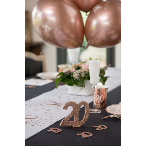 CENTRE DE TABLE CHIFFRE ANNIVERSAIRE 20 ANS