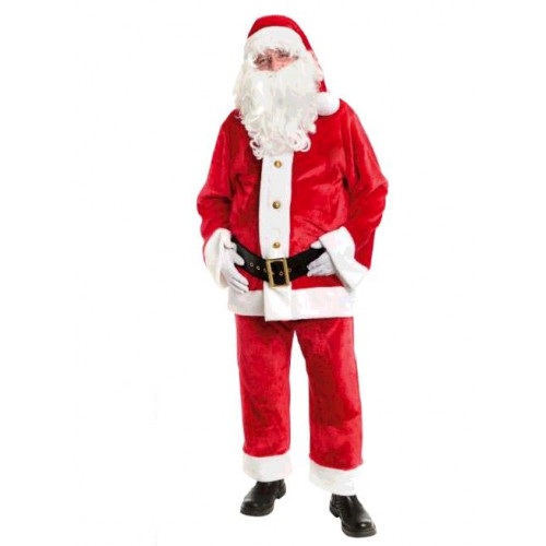 COSTUME PERE NOEL AMERICAIN PELUCHE