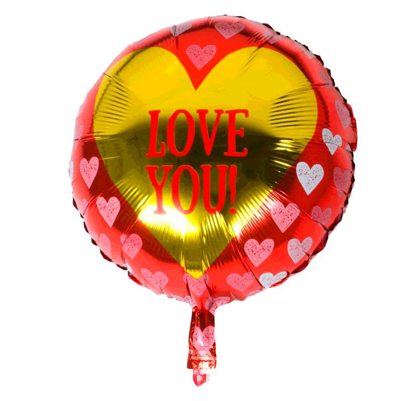 BALLON ALUMINIUM JE T'AIME DIAM 45CM