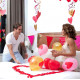 6 BALLONS AMOUR DIAM 25CM