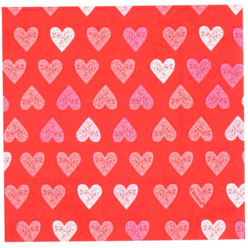 12 SERVIETTES PAPIER LOVE 33X33CM