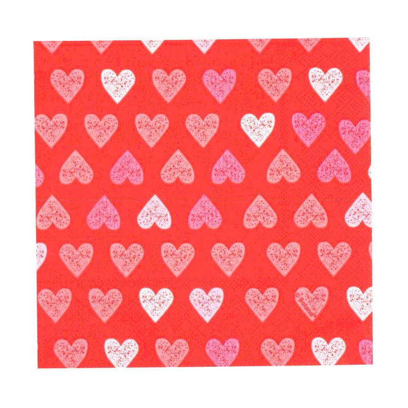 12 SERVIETTES PAPIER LOVE 33X33CM