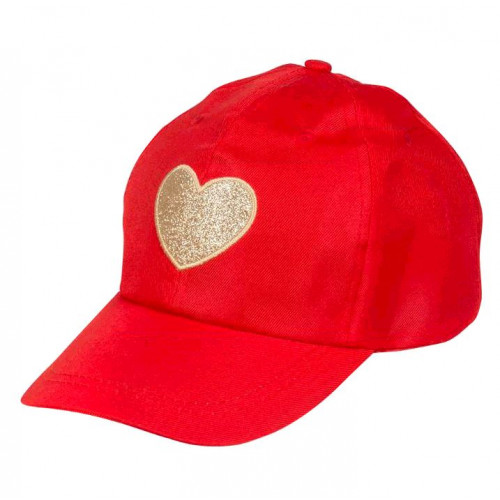 CASQUETTE ROUGE COEUR