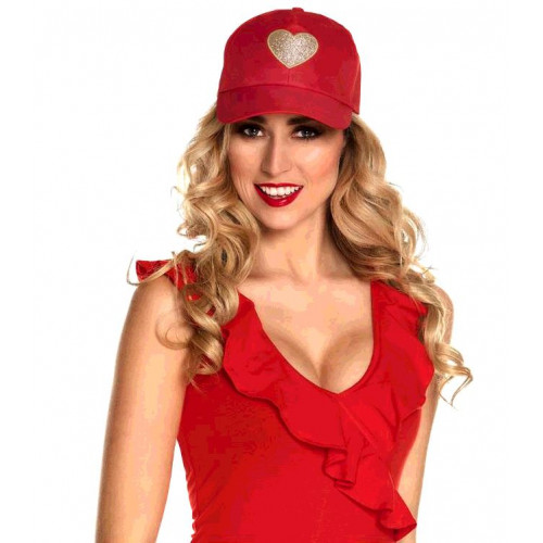 CASQUETTE ROUGE COEUR