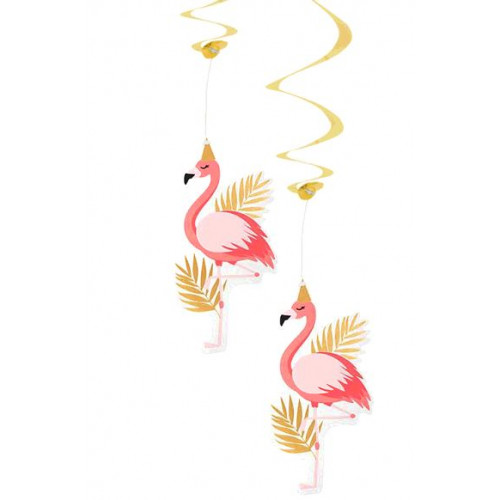 2 DECO TOURBILLONS FLAMAND ROSE