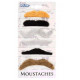 6 MOUSTACHES COLORIS NATURELS