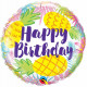 BALLON HAPPY BIRTHDAY ANANAS DIAMETRE 45CM