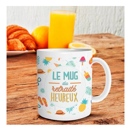 MUG &quot;RETRAITE HEUREUX&quot;