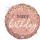 BALLON ALU HAPPY BIRTHDAY ROSE GOLD DIAMETRE 45CM