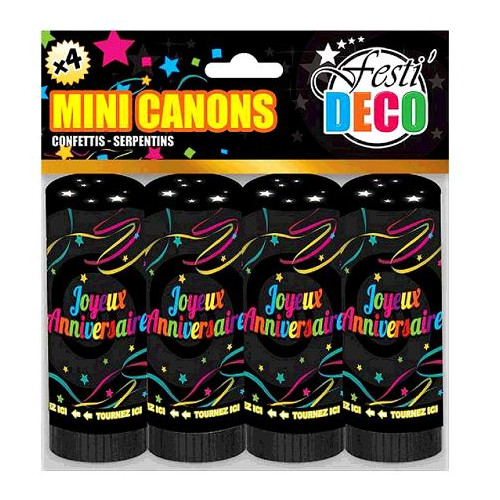 4 MINI CANON CONFETTIS