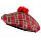 BERET MRS TARTAN ROUGE