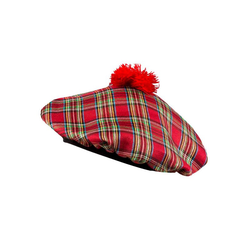 BERET MRS TARTAN ROUGE