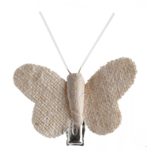 4 MINI PAPILLON JUTE CLIP