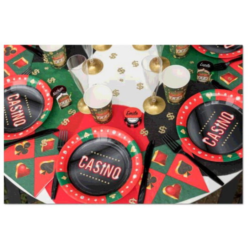 20 SERVIETTES CASINO MULTICOLORE