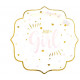 10 ASSIETTES BABY SHOWER ROSE