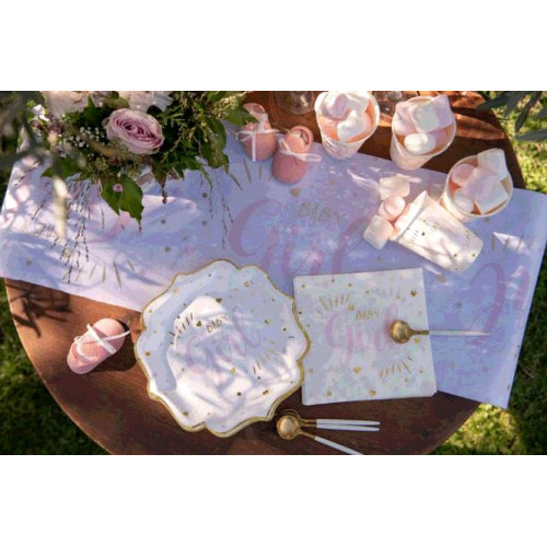 10 ASSIETTES BABY SHOWER ROSE