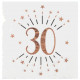 10 SERVIETTES AGE 30 ANS ROSE GOLD