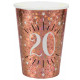 10 GOBELETS ETINCELANT ROSE GOLD 20 ANS