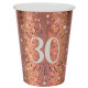 10 GOBELETS ETINCELANT ROSE GOLD 30 ANS