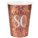 10 GOBELETS ETINCELANT ROSE GOLD 80 ANS